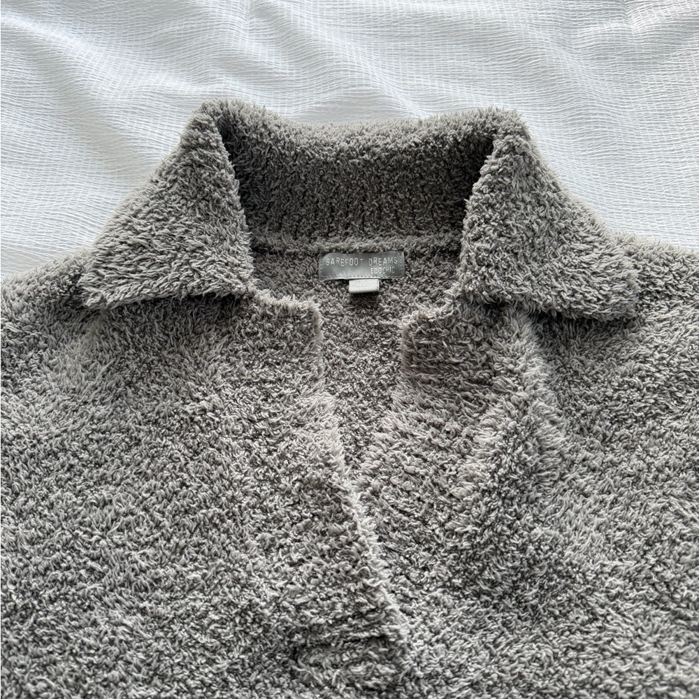 Barefoot Dreams Eco CozyChic Wide Placket Pullover Sweater - Picture 4 of 4